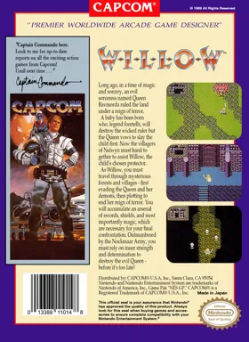 Willow (USA) box cover back